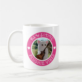 Niedlich Kawaii Pink Pawsitive Plushie Vibes Foto Kaffeetasse