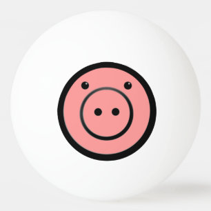Niedlich Kawaii Pink Pig Vector Art Tischtennisball