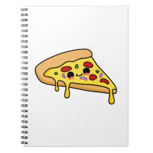 Niedlich Kawaii Pizza Slice Notizblock