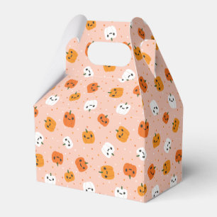 Niedlich Kawaii Pumpkin Faces Pattern Geschenkschachtel