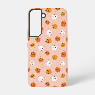 Niedlich Kawaii Pumpkin Faces Pattern Samsung Galaxy Hülle