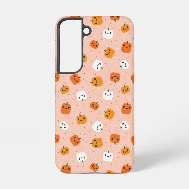 Niedlich Kawaii Pumpkin Faces Pattern Samsung Galaxy Hülle (Rückseite)