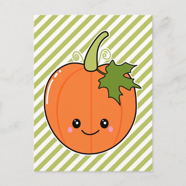 Niedlich Kawaii Pumpkin Postkarte (Vorderseite)
