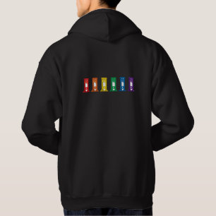 Niedlich Kawaii Rainbow Guillotine Pride Black Hoo Hoodie
