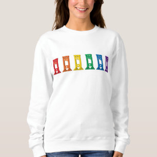 Niedlich Kawaii Rainbow Guillotine White Sweatshir Sweatshirt