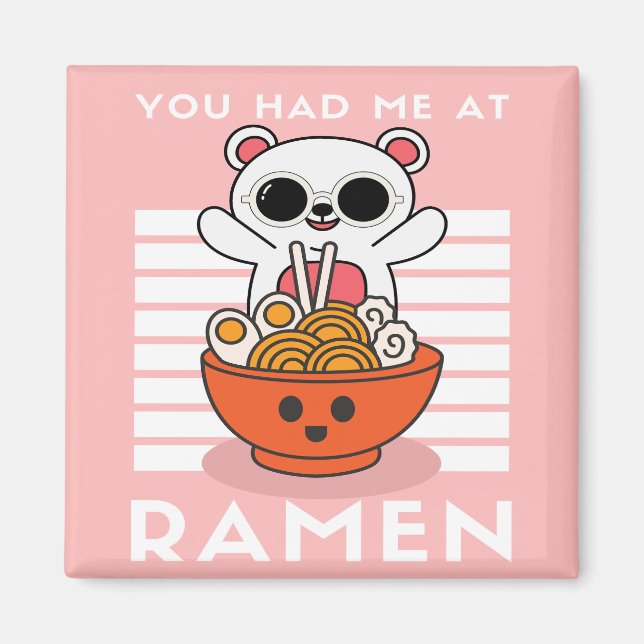Niedlich Kawaii Ramen Magnet (Vorne)