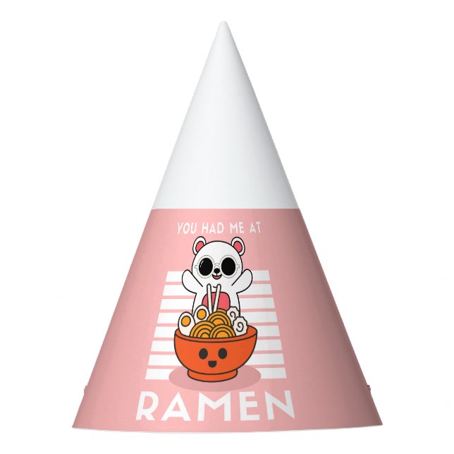 Niedlich Kawaii Ramen Partyhütchen (Vorderseite)