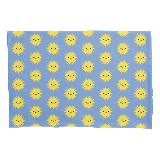 Niedlich Kawaii Smiling Sun Kissenbezug (Vorderseite)