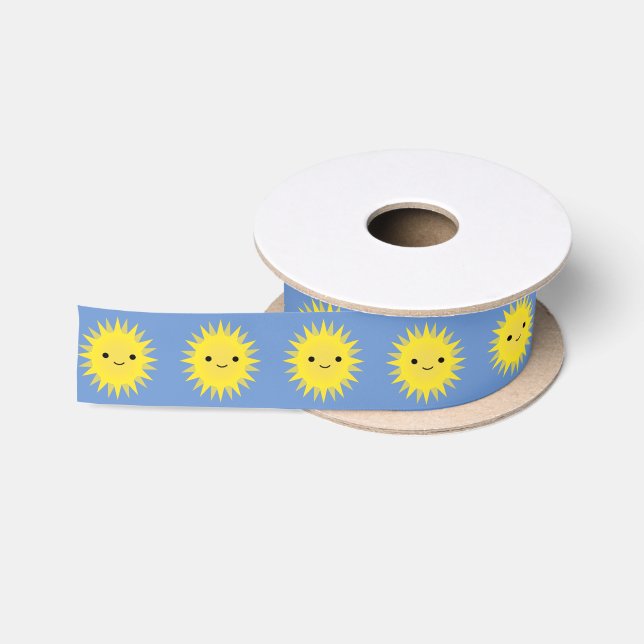 Niedlich Kawaii Smiling Sun Satinband (Spule)