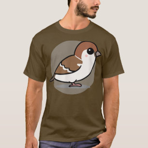 Niedlich Kawaii Sparrow Bird T-Shirt