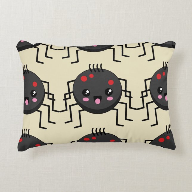 Niedlich Kawaii Spider Dekokissen (Vorderseite)