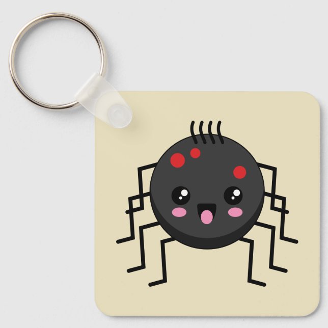 Niedlich Kawaii Spider Schlüsselanhänger (Vorderseite)
