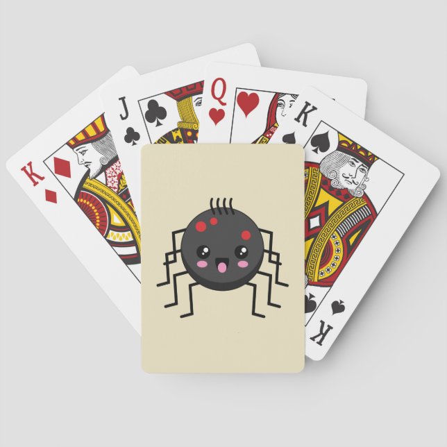 Niedlich Kawaii Spider Spielkarten (Rückseite)