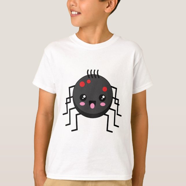 Niedlich Kawaii Spider T-Shirt (Vorderseite)