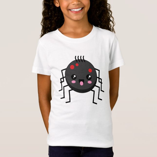 Niedlich Kawaii Spider T-Shirt (Vorderseite)