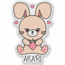 Niedlich Kawaii Strawberry Bunny Rabbit