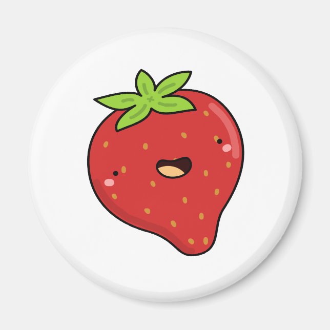 Niedlich Kawaii Strawberry Magnet (Vorne)