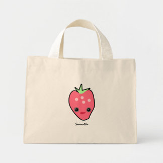 Niedlich Kawaii Strawberry Mini Stoffbeutel