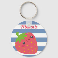 Niedlich Kawaii Strawberry Streifen Personalisiert