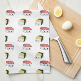 Niedlich Kawaii Sushi Japanischer Charakter der Sp Geschirrtuch