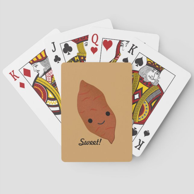 Niedlich Kawaii Sweet Potato Spielkarten (Rückseite)