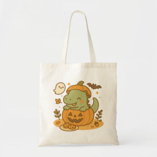 Niedlich Kawaii T-Rex Dinosaur Halloween Pumpkin Tragetasche