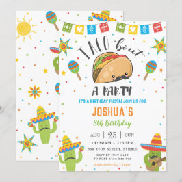 Niedlich Kawaii Taco 'Bout a Party Fiesta Geburtst Einladung