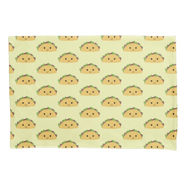 Niedlich Kawaii Taco Kissenbezug (Vorderseite)