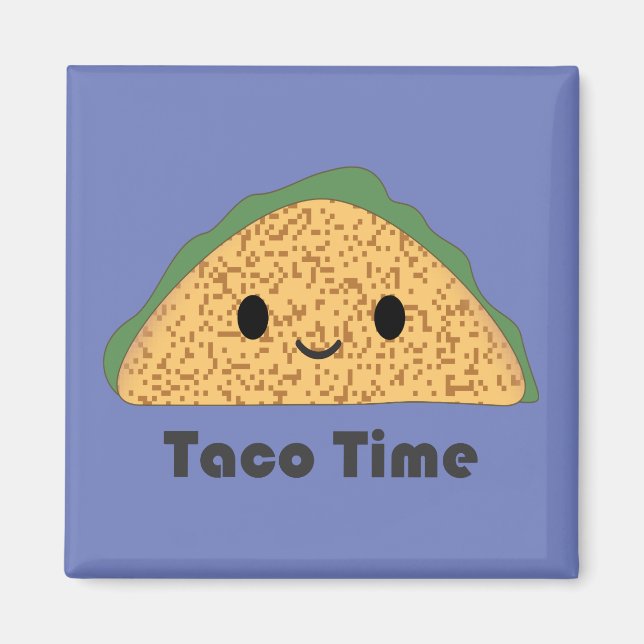 Niedlich Kawaii Taco Time Taco Magnet (Vorne)