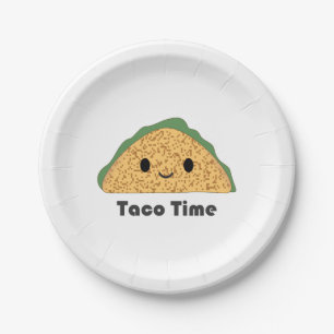 Niedlich Kawaii Taco Time Taco Pappteller