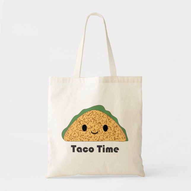 Niedlich Kawaii Taco Time Taco Tragetasche (Vorne)