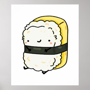 Niedlich Kawaii Tamago Sushi Poster