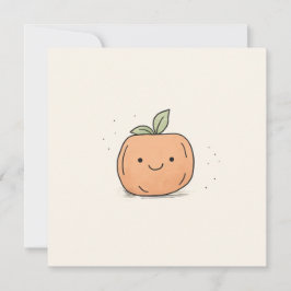 Niedlich Kawaii Watercolor Pumpkin Feiertagskarte
