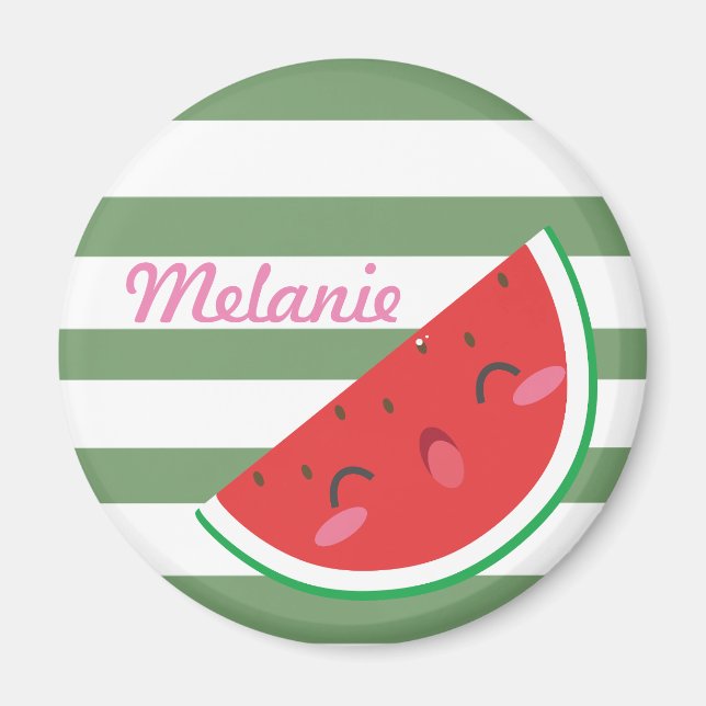 Niedlich Kawaii Watermelon Personalisiert Magnet (Vorne)