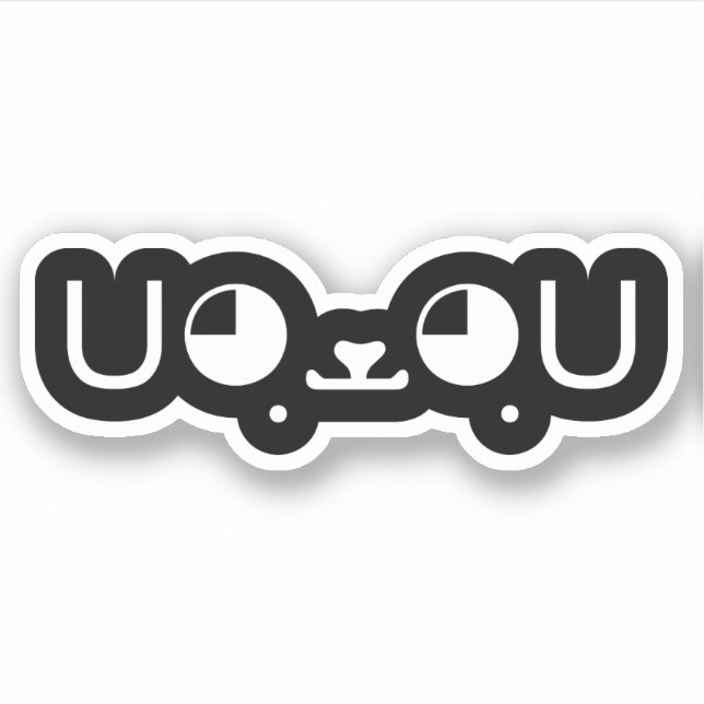 Niedlich Kawaii Welppy Dog Japanisch Kaomoji Emoti Aufkleber (Vorderseite)