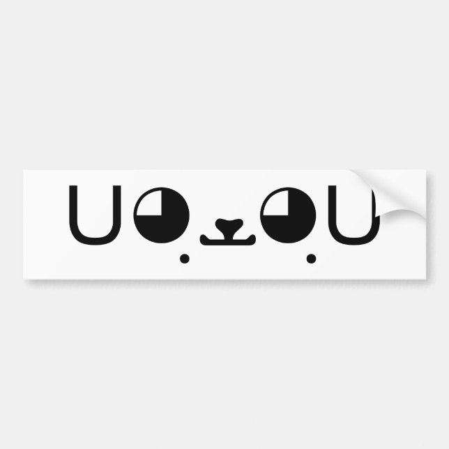 Niedlich Kawaii Welppy Dog Japanisch Kaomoji Emoti Autoaufkleber (Vorne)