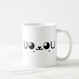 Niedlich Kawaii Welppy Dog Japanisch Kaomoji Emoti Kaffeetasse