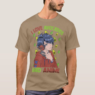Niedlich KawaiiI Liebe Avocados und AnimeOtaku Typ T-Shirt