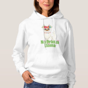 Niedlich kein Drama Llama mit Blumenkrone Hoodie