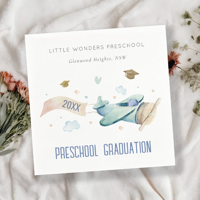 Niedlich Kids Airplane Sky Stars Preschool Abschlu Serviette (Von Creator hochgeladen)