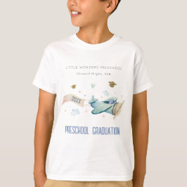 Niedlich Kids Airplane Sky Stars Preschool Abschlu T-Shirt