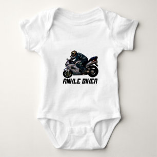 Niedlich Kid's Ankle Biker Motorbiker Design Baby Strampler