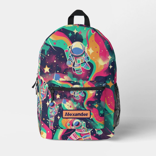 Niedlich Kids Astronaut Custom Bedruckter Rucksack (Vorderseite)