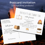 Niedlich Kids Backyard S'Mores Bonfire Geburtstags Einladungspostkarte<br><div class="desc">Die Sommergeburtstage sind die besten! Feiern Sie den Geburtstag eines Kindes draußen um ein Feuer, während Sie gooey Marshmallows toasteln. Geburtstags macht mehr Spaß mit Freunden! Niedliche Schokolade Bar, Grahams, Marshmallows, Lagerfeuer und s'mores Design. Auf der Rückseite können Sie persönliche Anweisungen und mehr verlassen werden. Jetzt in günstigen Postkarten erhältlich....</div>