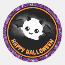 Niedlich Kids Bat & Lila Glitzer Happy Halloween