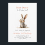 Niedlich Kids Bunny Birthday Party Einladung<br><div class="desc">Diese super niedliche Bunny Birthday Invitation zeigt eine detaillierte Abbildung eines Hasen mit einem Bib um den Hals, der mit der Anzahl der Jahre, die Ihr Kind umgedreht hat, beschriftet werden kann. Es ist perfekt für die Geburtstagsparty eines kleinen Mädchens! Bearbeiten Sie es, indem Sie den Namen, das Datum, die...</div>
