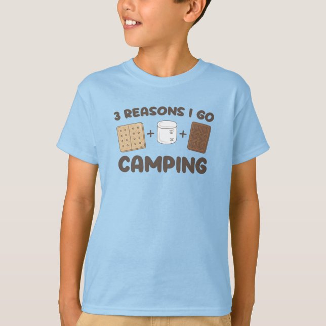 Niedlich Kids Camping Smoors T-Shirt (Vorderseite)