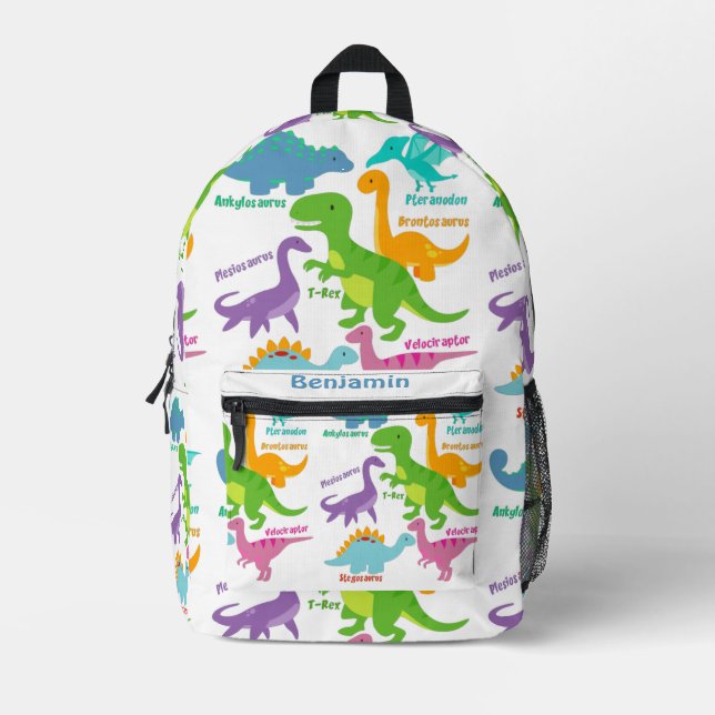 Niedlich Kids Dinosaurier Bedruckter Rucksack (Vorderseite)