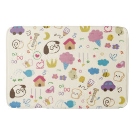 Niedlich Kids Doodle Muster Badematte