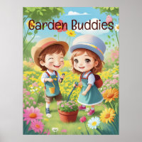 Niedlich Kids Gartenspass & Genuss AI Generativ